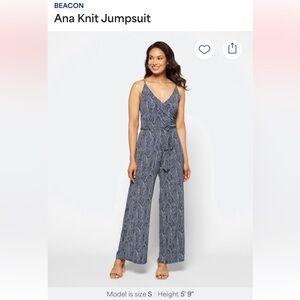 NWT Ana Knit Navy Jumpsuit